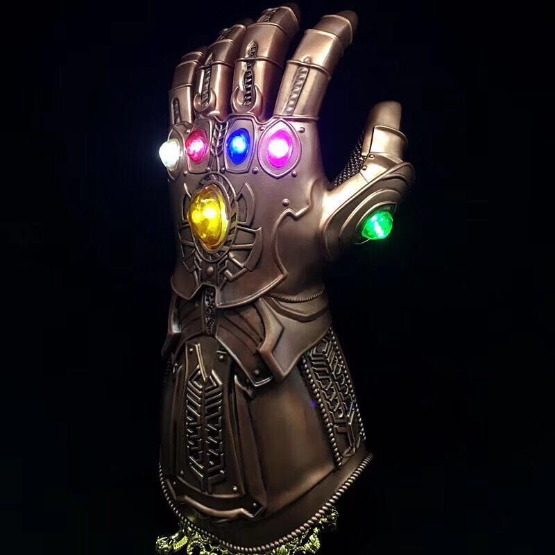1:1 Marvel Avengers Infinity War Infinity Gauntlet LED Light Thanos Gloves Cosplay Action Figure Toys|Action Figures|