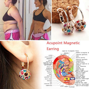 1 Pair Magnetic Slimming Earrings Lose Weight Body Relaxation Massage Slim Ear Studs Patch Health Jewelry Girls Women Best Gift|Slimming Creams|