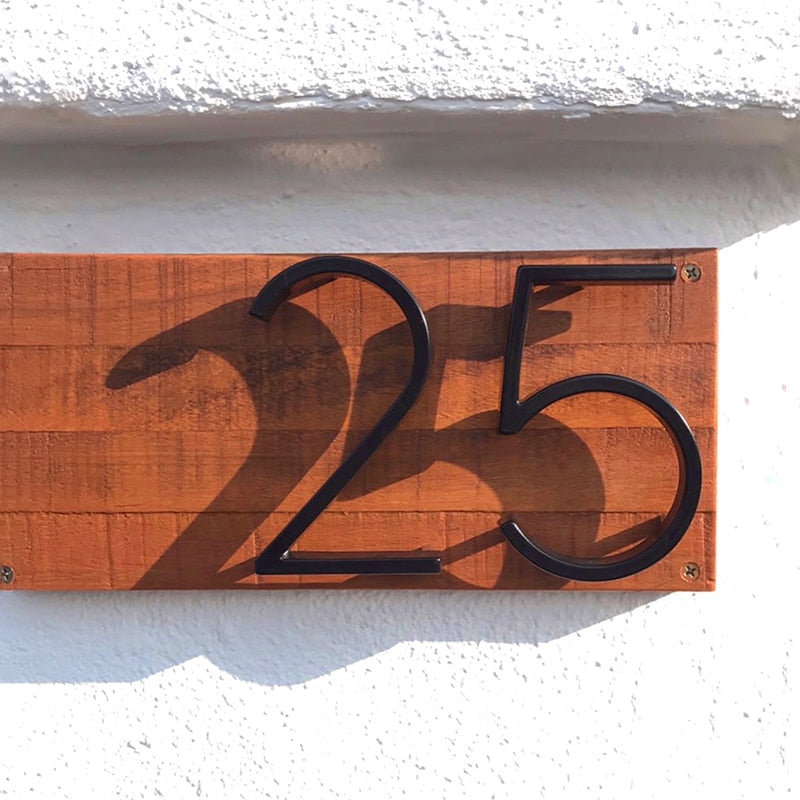 125mm Floating House Number Letters Big Modern Door Alphabet Home Outdoor 5 in.Black Numbers Address Plaque Dash Slash Sign #0 9|Door Plates|
