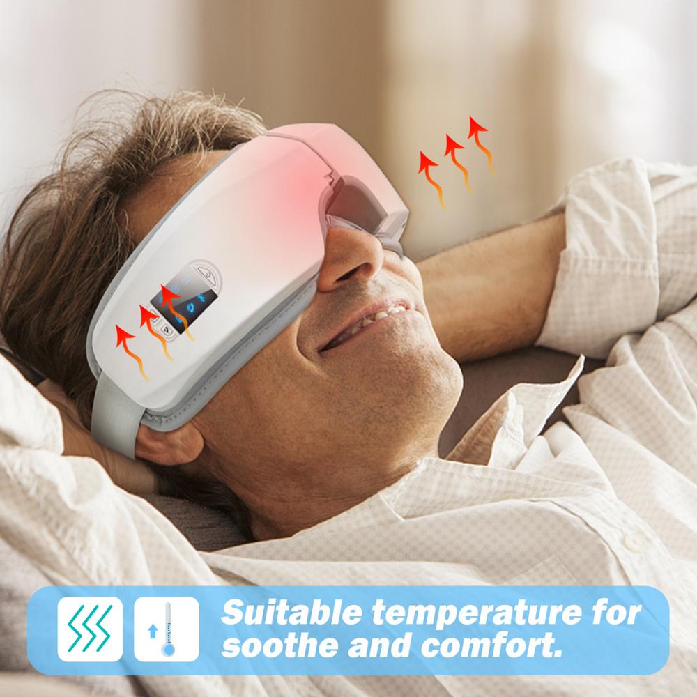 4D Smart Airbag Vibration Eye Massager Eye Care Instrumen Heating Bluetooth Music Relieves Fatigue And Dark Circles|Eye Massage Instrument|