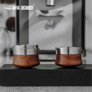 58.35MM Adjustable Coffee Tamper Rosewood Handle Powder Hammer Stainless Steel Fan shaped Base Espresso Distributor Accessory|Coffee Tampers|
