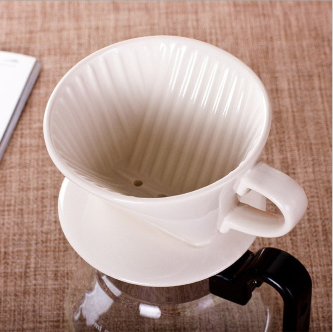 Ceramics coffee filter cup Holder pour over espresso coffee dripper Coffee Baskets percolator reusable cups coffee accessories|Coffee Filters|