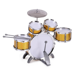 Children Drum Set Jazz Musical Instrument Toys Kids Toys 5 Drums +1Small Cymbal Stool Drum Stick Music Toys for Girls|Toy Musical Instrument|
