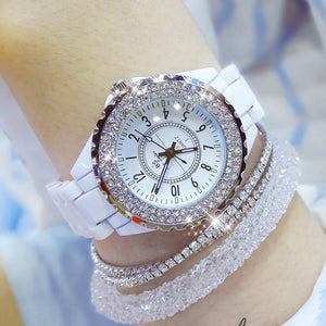 Diamond Watches Woman 2019 Famous Brand Black Ceramic Watch Women Strap Women's Wristwatch Rhinestone Women Wrist Watches 2019|Women's Watches|