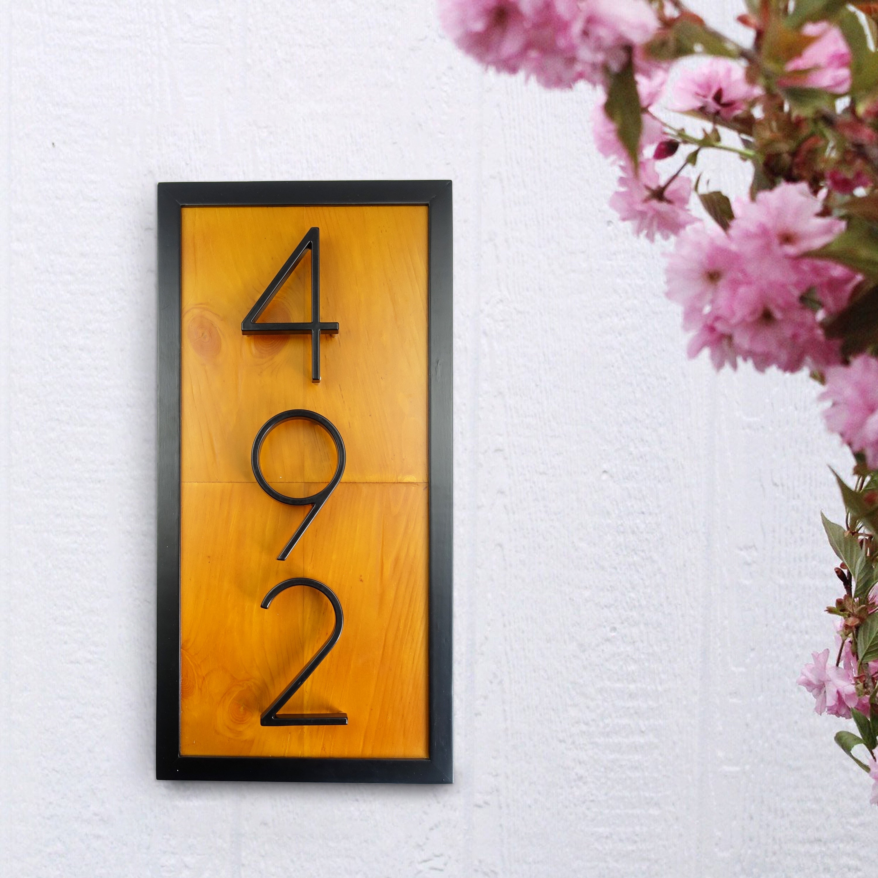 Door Plate House Number Plaque Huisnummer Wooden Board Name Address Sign for House Numbers|Door Plates|