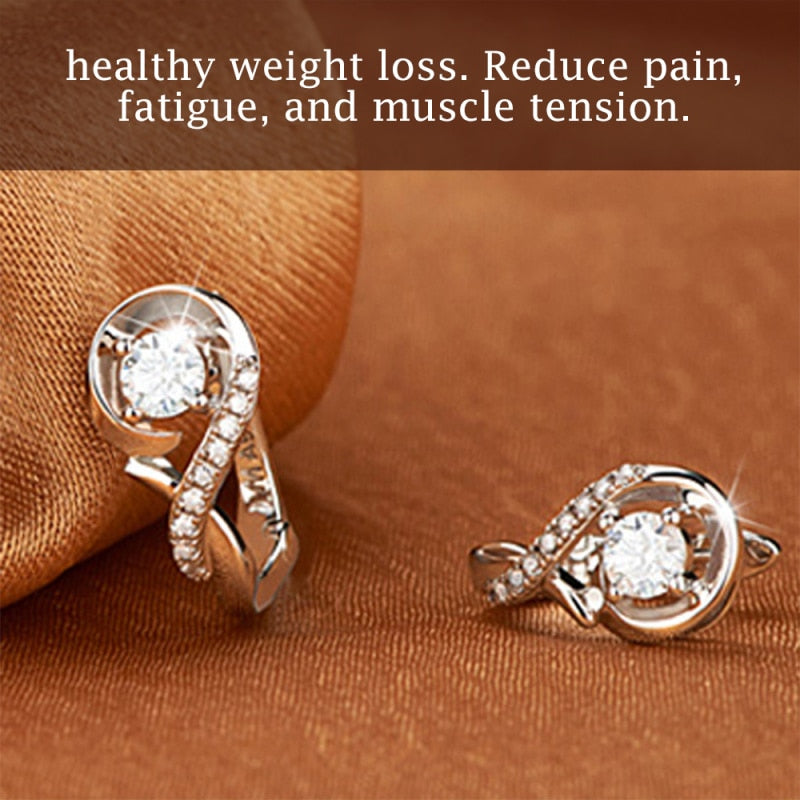 Fashion Magnetic Weight Loss Earrings 925 Sterling Silver Health Care Weight Loss Earrings Chakra Fat Burning Magnetic Jewelry|Slimming Creams|