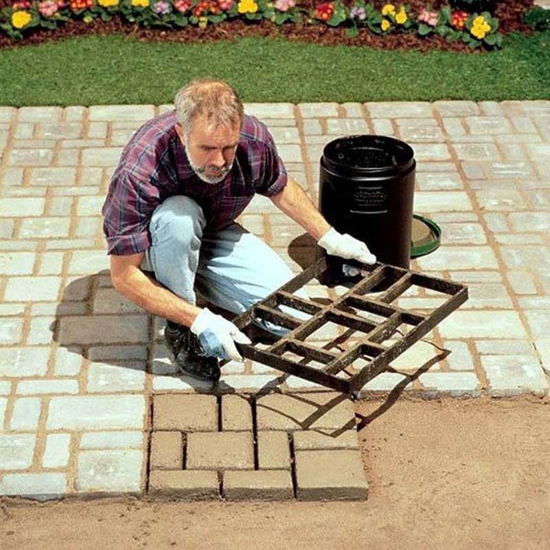 Garden Pavement Mold DIY Path Making Manually Paving Cement Brick Tool Stepping Stone Block Pavement Buildings Path Maker Mold|Paving Molds|
