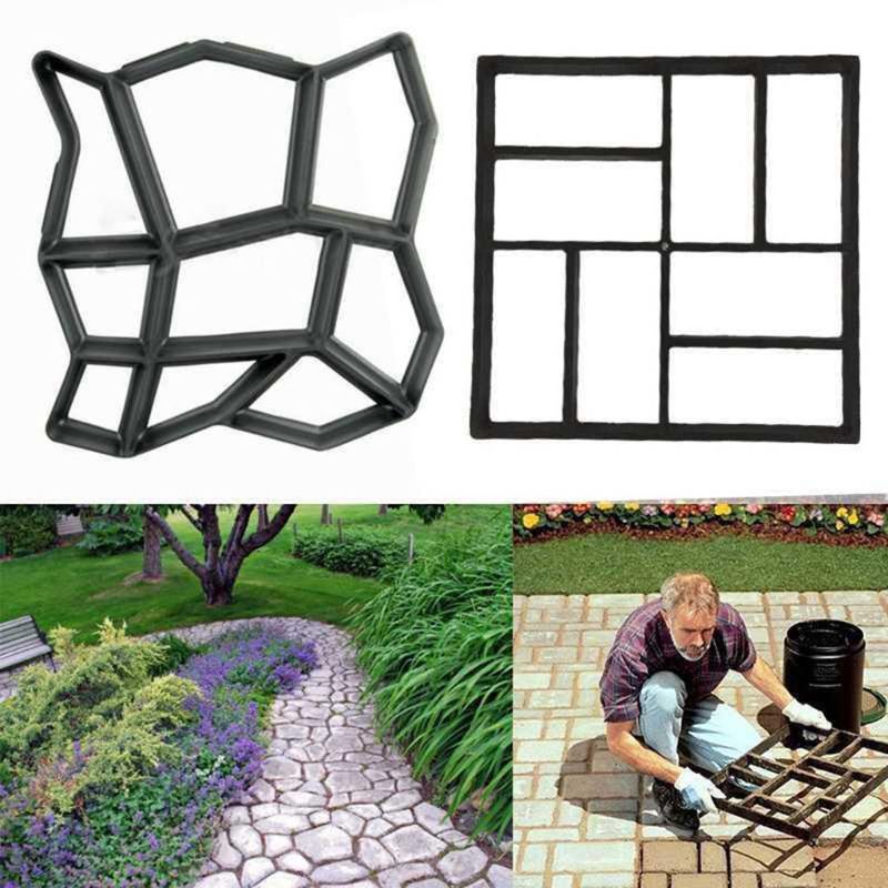 Garden Pavement Mold DIY Path Making Manually Paving Cement Brick Tool Stepping Stone Block Pavement Buildings Path Maker Mold|Paving Molds|