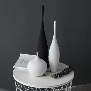 Jingdezhen Modern Minimalist Handmade Art Zen Vase Ceramic Ornaments Living Room Model Home Decoration|Vases|