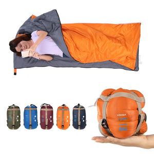 Lixada 190*75cm Camping Envelope Sleeping Bag Ultralight Travel Mini Lazy Bags With Compression Bag Equipment Spring Autumn|Sleeping Bags|