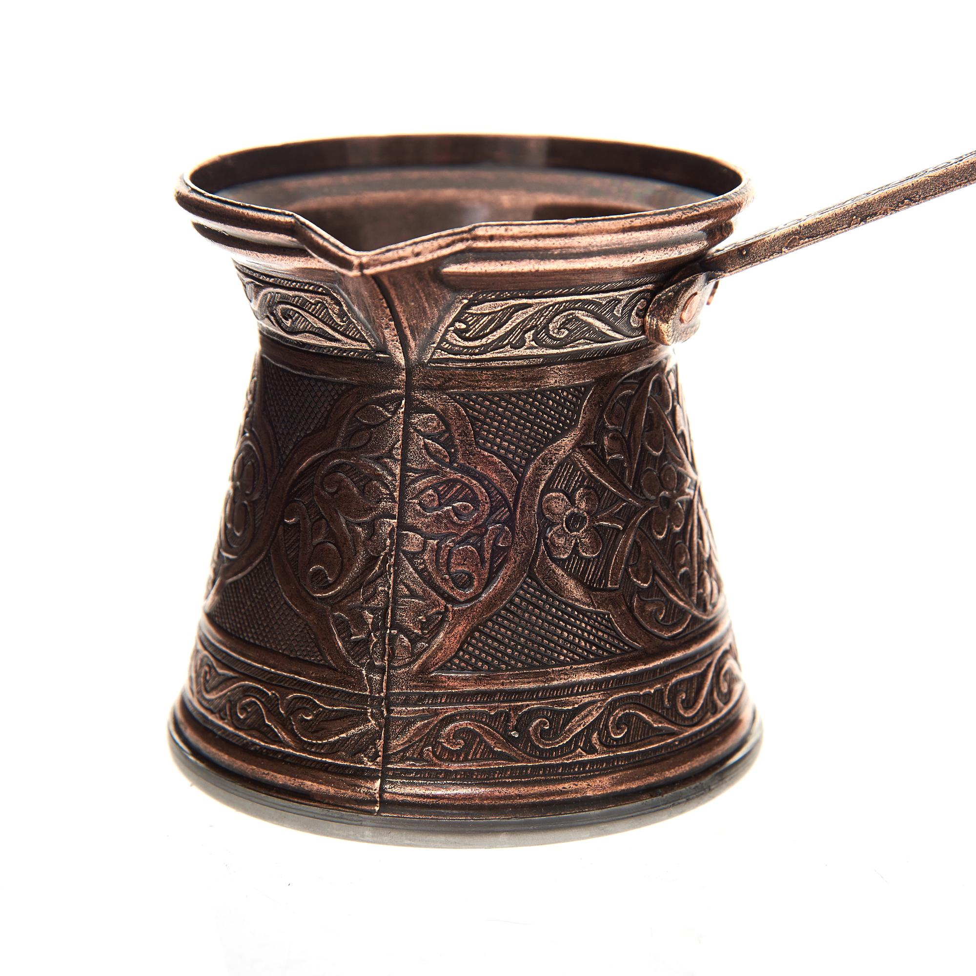 Turkish Coffee Pot Coffee Maker Moka Pot 4 Person 200 ML турка для кофе Copper Cezve Handmade Casting Decorative Gift Accessory|Coffee Pots|