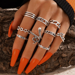 Snake rings set for women anillos jewelry