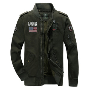 Jacket Men's Spring New US Special Forces Pilot Casual Work Clothes Youth Large Military Coat Washed Cotton|Jackets|