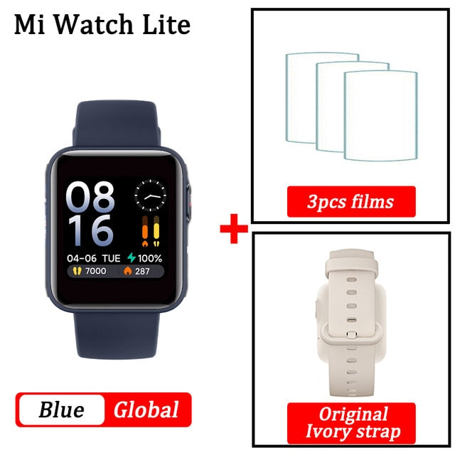 Xiaomi Mi Watch Lite GPS Fitness Heart Rate Monitor Tracker 1.4inch Alarm Clock Redmi Smart Watch Wristband Global Version