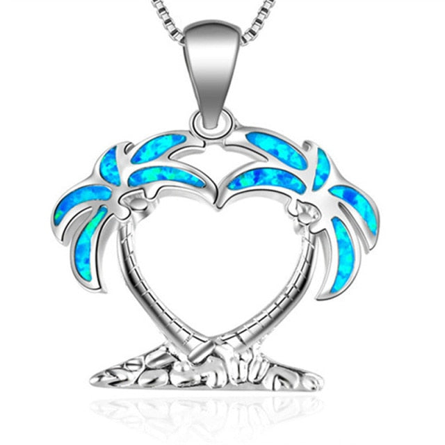 FDLK Hot New Arrival Cute Ocean Beach Jewelry Blue Opal Sea Turtle 1PC Allergy Free Adjustable Pendant Necklace|Pendants|