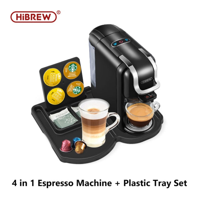 HiBREW Coffee Machine 19Bar 4in1 Multiple Capsule Expresso Cafetera Dolce Milk&Nexpresso Capsule ESEpod Ground Coffee Pod H2|Coffee Makers|