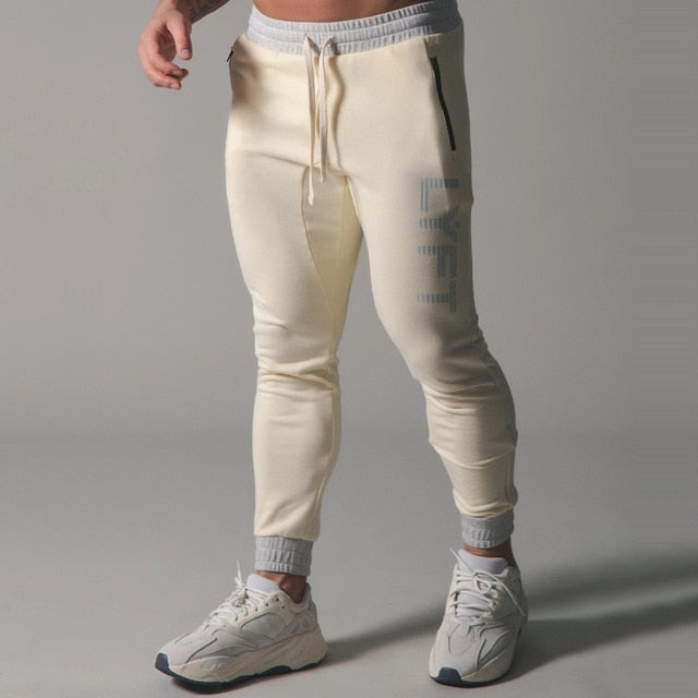 Sports pants men's jogger fitness sports trousers new fashion printed muscle men's fitness training pants|Skinny Pants|