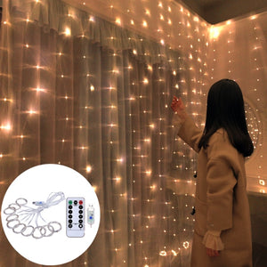 Christmas Decoration for Home 3m Curtain String Light Flash Fairy Garland Home decor Wedding Decoration 2021 Happy New Year|Pendant & Drop Ornaments|