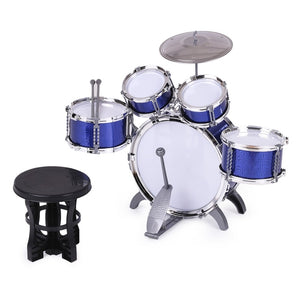 Children Drum Set Jazz Musical Instrument Toys Kids Toys 5 Drums +1Small Cymbal Stool Drum Stick Music Toys for Girls|Toy Musical Instrument|
