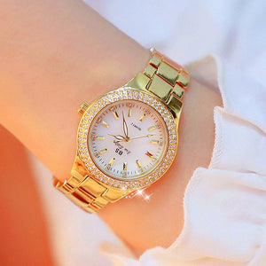 2021 Ladies Wrist Watches Dress Gold Watch Women Crystal Diamond Watches Stainless Steel Silver Clock Women Montre Femme 2020|Women's Watches|